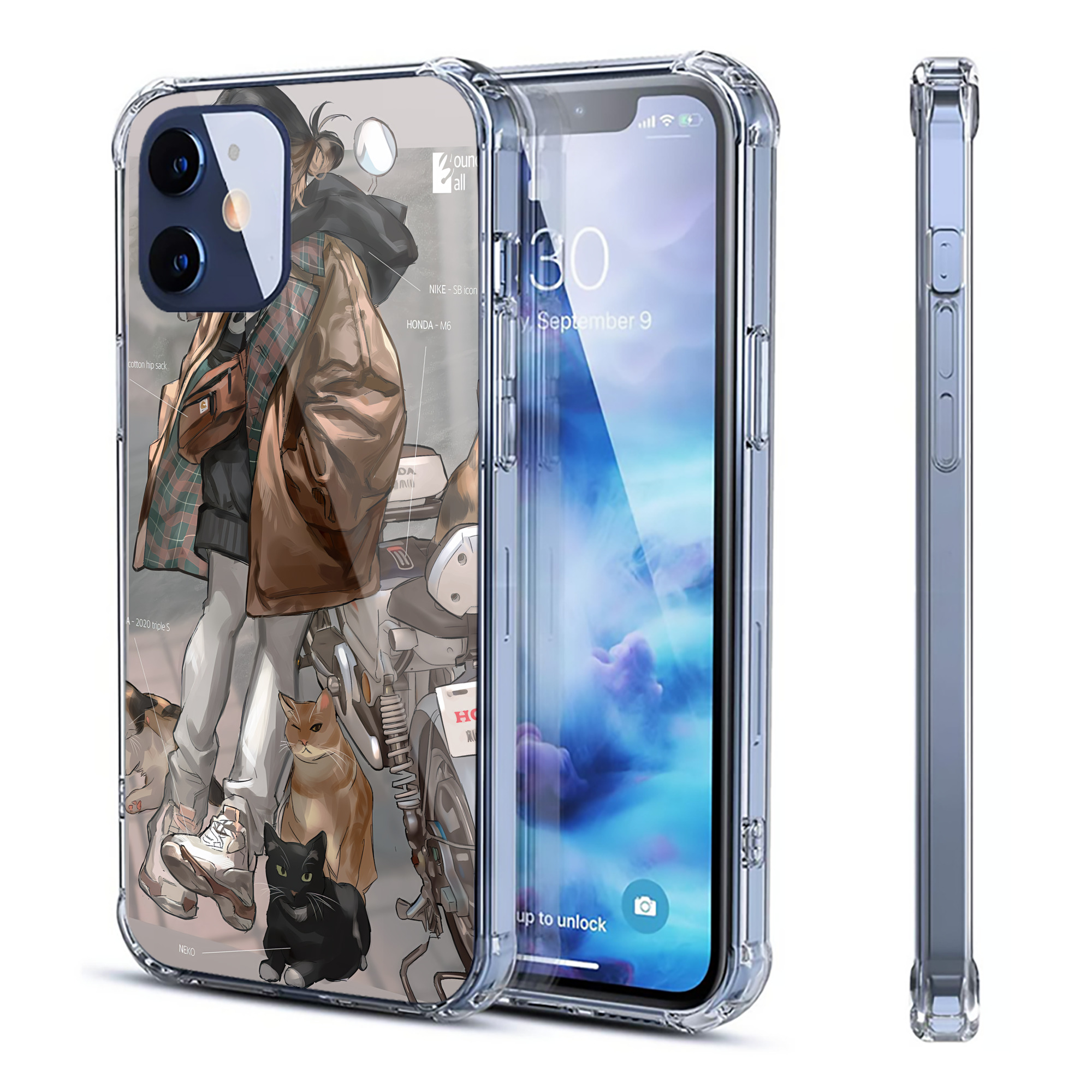 （画像用） ハイキュー!! Haikyu!! 【iPhone 12シリーズ対応】透明スマホケース（クリアソフトケース）